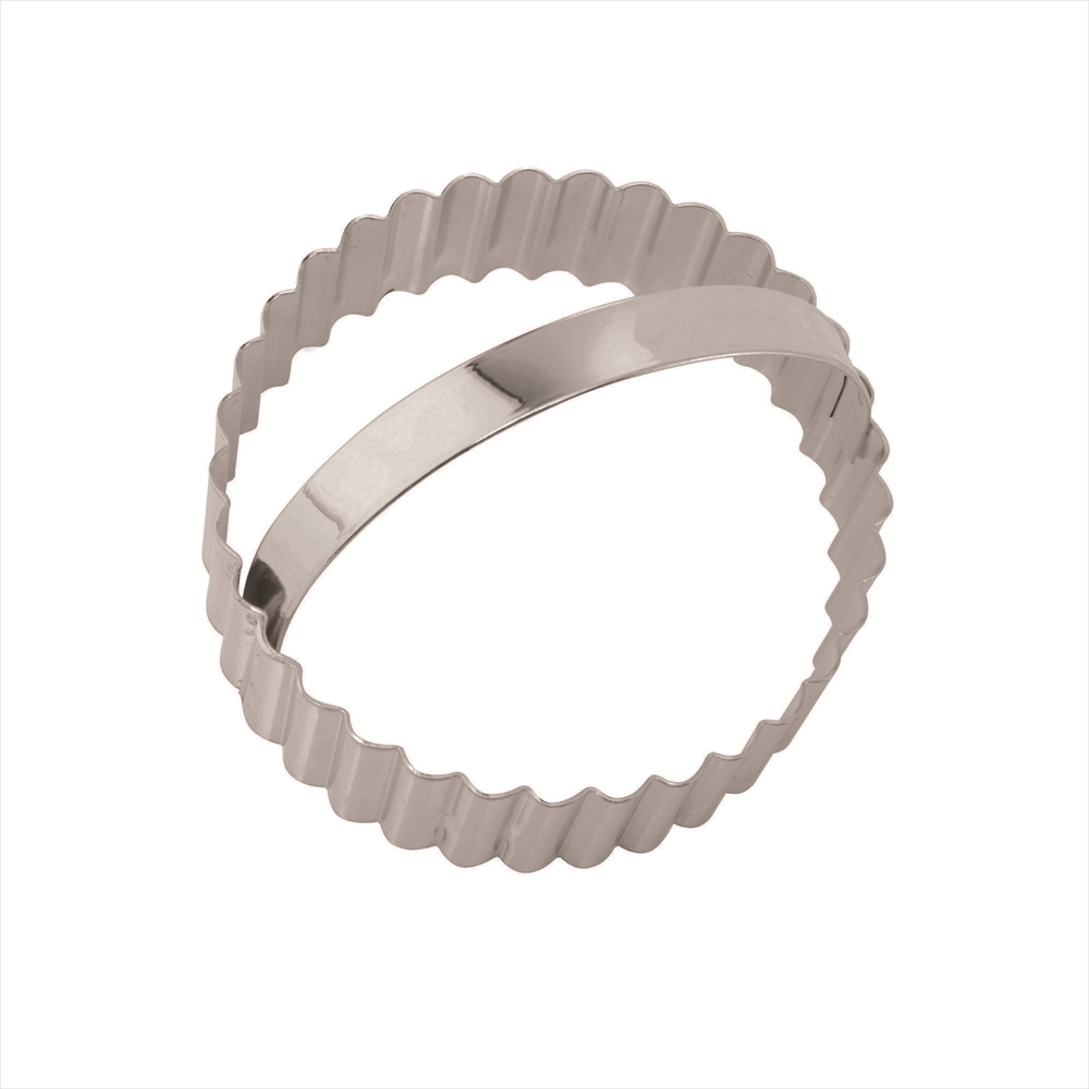 ROUND SS FLUTED COOKIE CUTTER WITH HANDLE Eddingtons