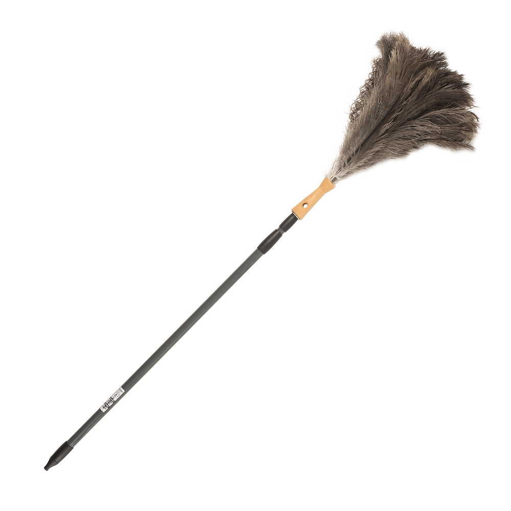 EXTENDABLE OSTRICH FEATHER DUSTER 1.52.0M SILVER HANDLE Eddingtons